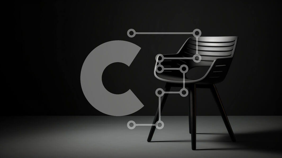 Intra Συλλεκτικό Ξύλινο Παζλ Plywood  4mm - Μοντέρνα μαύρη καρέκλα σε σκούρο φόντο Σε Ξύλινο Κουτί - Διαστάσεις Puzzle: 10x10 cm – 25 κομμάτια