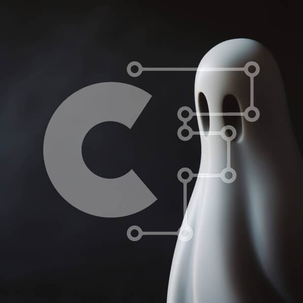 Intra Συλλεκτικό Ξύλινο Παζλ Plywood  4mm - Λευκό ειδώλιο σε σχήμα φαντάσματος σε σκούρο φόντο Σε Ξύλινο Κουτί - Διαστάσεις: 10x10 cm – 25 κομμάτια