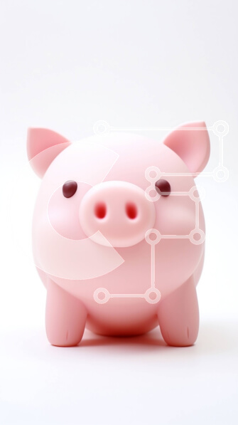 Intra Συλλεκτικό Ξύλινο Παζλ Plywood  4mm - Ροζ ειδώλιο κουμπαρά σε άσπρο φόντο Σε Ξύλινο Κουτί - Διαστάσεις: 10x10 cm – 25 κομμάτια