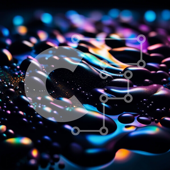 Intra Συλλεκτικό Ξύλινο Παζλ Plywood  4mm - Ζωντανά και λαμπερά πολύχρωμα σταγονίδια σε σκοτεινή επιφάνεια - αφηρημένη κινηματογράφηση σε πρώτο πλάνο Σε Ξύλινο Κουτί - Διαστάσεις Puzzle: 10x10 cm – 25 κομμάτια