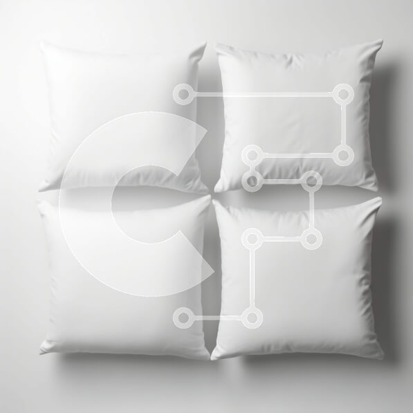 Intra Συλλεκτικό Ξύλινο Παζλ Plywood  4mm - Λευκά μαξιλάρια σε άσπρο φόντο Σε Ξύλινο Κουτί - Διαστάσεις Puzzle: 10x10 cm – 25 κομμάτια