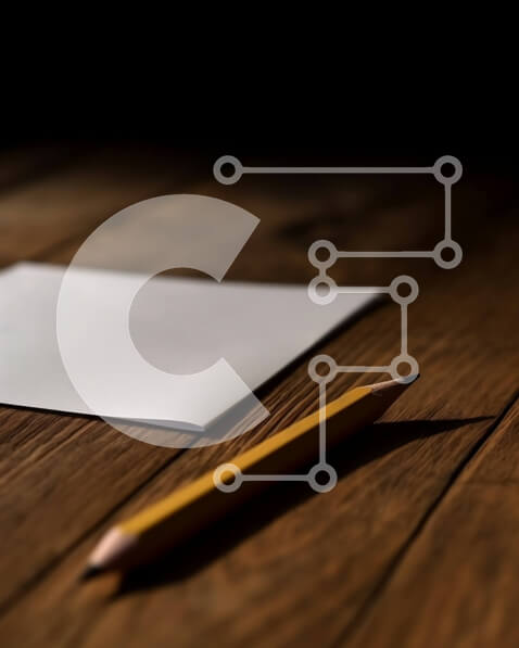 Intra Συλλεκτικό Ξύλινο Παζλ Plywood  4mm - Κενό χαρτί και μολύβι σε έναν ξύλινο πίνακα - φωτογραφία αρχείου Σε Ξύλινο Κουτί - Διαστάσεις: 10x10 cm – 25 κομμάτια