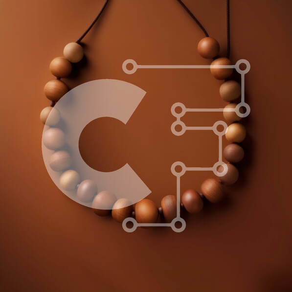 Σετ των 2 Intra Συλλεκτικό Ξύλινο Παζλ Plywood  4mm - Κομψό Καφέ Ξύλινο Κολιέ με Χάντρες με Δερμάτινο Κορδόνι Σε Ξύλινο Κουτί - Διαστάσεις: 10x10 cm – 25 κομμάτια