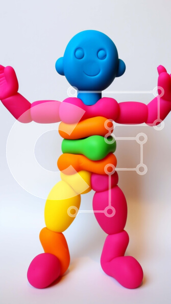 Intra Συλλεκτικό Ξύλινο Παζλ Plywood  4mm - Πολύχρωμη παιχνιδιάρικη φιγούρα από μαλακό υλικό Σε Ξύλινο Κουτί - Διαστάσεις: 10x10 cm – 25 κομμάτια