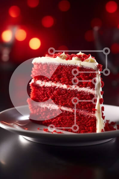 Σετ των 2 Intra Συλλεκτικό Ξύλινο Παζλ Plywood  4mm - Λαχταριστή εικόνα από Red Velvet Cake με κεράσια στην κορυφή Σε Ξύλινο Κουτί - Διαστάσεις: 10x10 cm – 25 κομμάτια