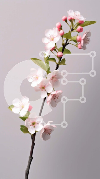 Σετ των 2 Intra Συλλεκτικό Ξύλινο Παζλ Plywood  4mm - Όμορφη εικόνα ενός ροζ λουλουδιού με πράσινα φύλλα σε λευκό φόντο Σε Ξύλινο Κουτί - Διαστάσεις: 10x10 cm – 25 κομμάτια