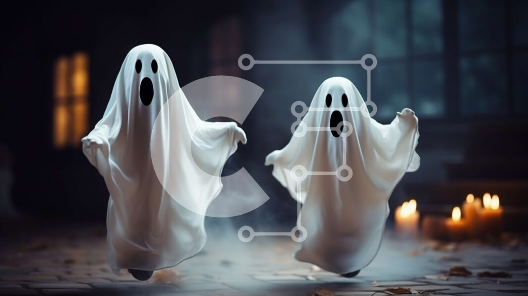 Intra Συλλεκτικό Ξύλινο Παζλ Plywood  4mm - Απόκοσμες φιγούρες φαντασμάτων μπροστά από έναν σκοτεινό πέτρινο τοίχο Σε Ξύλινο Κουτί - Διαστάσεις Puzzle: 10x10 cm – 25 κομμάτια