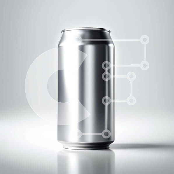 Σετ των 2 Intra Συλλεκτικό Ξύλινο Παζλ Plywood  4mm - Δροσιστική εικόνα ενός ασημένιου κουτιού σόδας σε μια γκρίζα επιφάνεια Σε Ξύλινο Κουτί - Διαστάσεις: 10x10 cm – 25 κομμάτια