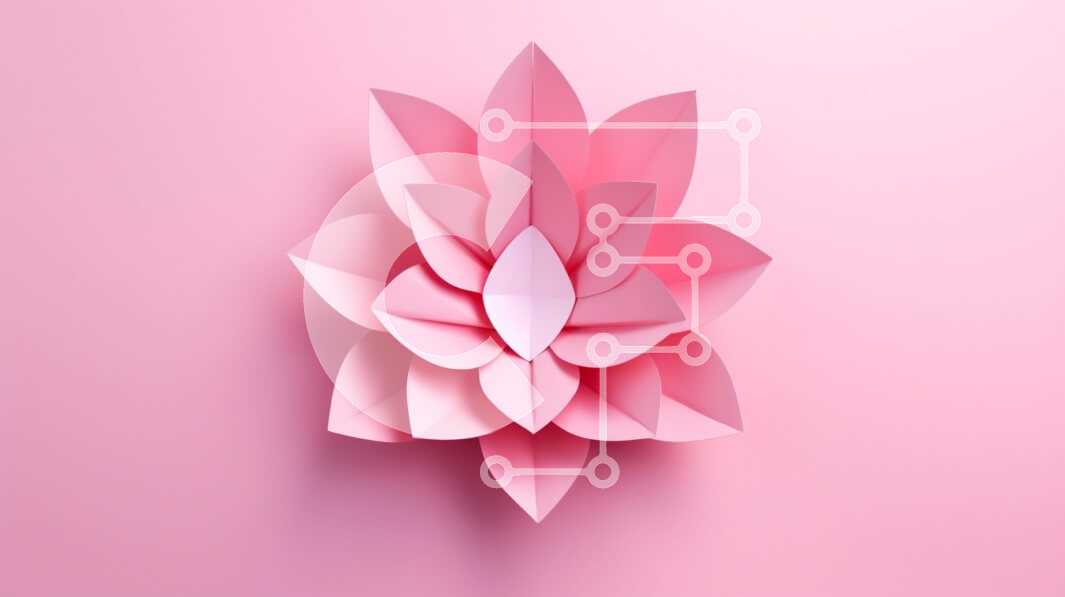 Intra Συλλεκτικό Ξύλινο Παζλ Plywood  4mm - Έργο τέχνης από χαρτί λουλούδι σε ροζ χρώμα Σε Ξύλινο Κουτί - Διαστάσεις Puzzle: 10x10 cm – 25 κομμάτια