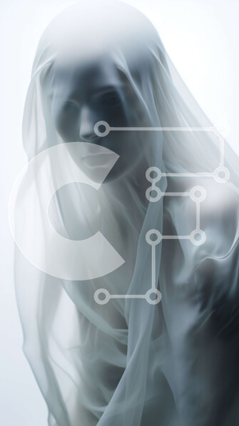 Intra Συλλεκτικό Ξύλινο Παζλ Plywood  4mm - Λευκή γυναίκα με ρέοντα λευκά μαλλιά και πέπλο Σε Ξύλινο Κουτί - Διαστάσεις Puzzle: 10x10 cm – 25 κομμάτια