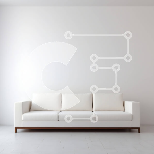 Intra Συλλεκτικό Ξύλινο Παζλ Plywood  4mm - Λευκός δερμάτινος καναπές σε μινιμαλιστικό δωμάτιο Σε Ξύλινο Κουτί - Διαστάσεις Puzzle: 10x10 cm – 25 κομμάτια