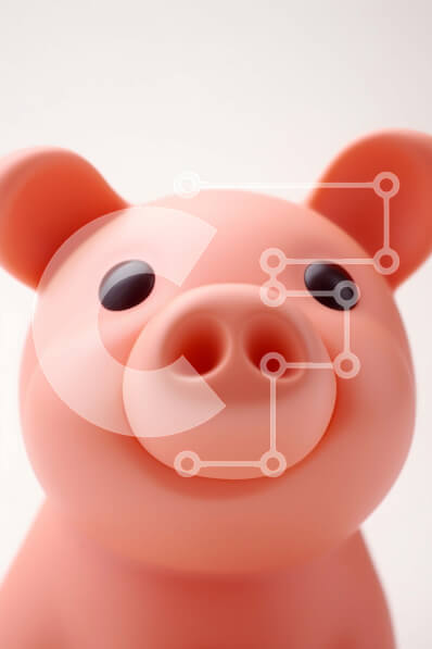 Intra Συλλεκτικό Ξύλινο Παζλ Plywood  4mm - Παιχνίδι ροζ χοίρου σε υπόλευκο φόντο Σε Ξύλινο Κουτί - Διαστάσεις: 10x10 cm – 25 κομμάτια