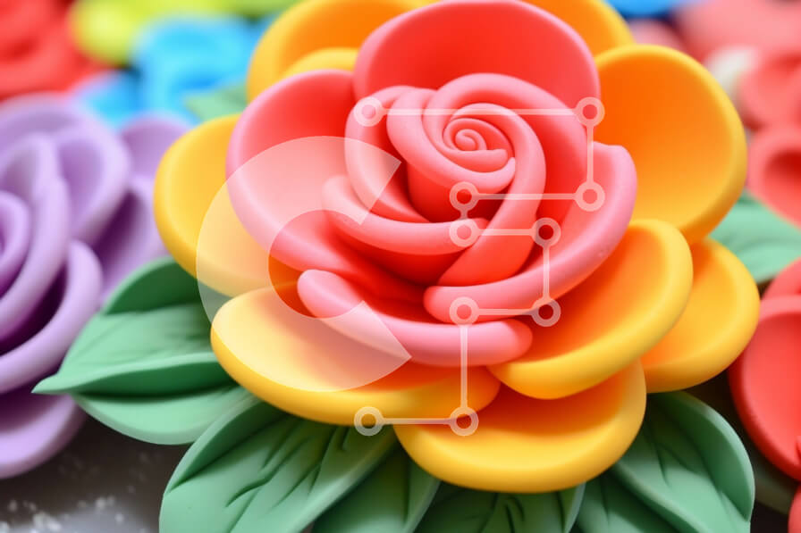 Intra Συλλεκτικό Ξύλινο Παζλ Plywood  4mm - Πολύχρωμο τριαντάφυλλο μπουκέτο σε διαφανές γυάλινο βάζο Σε Ξύλινο Κουτί - Διαστάσεις: 10x10 cm – 25 κομμάτια