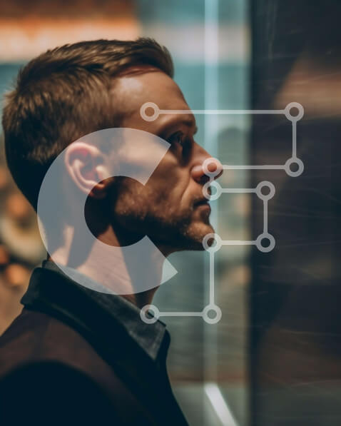 Intra Συλλεκτικό Ξύλινο Παζλ Plywood  4mm - Σοβαρός επιχειρηματίας σε μαύρο και άσπρο Σε Ξύλινο Κουτί - Διαστάσεις Puzzle: 10x10 cm – 25 κομμάτια