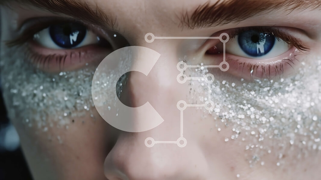 Intra Συλλεκτικό Ξύλινο Παζλ Plywood  4mm - Υπέροχη κοντινή φωτογραφία ενός νεαρού άνδρα με μπλε μάτια και λάμψη στο πρόσωπό του Σε Ξύλινο Κουτί - Διαστάσεις Puzzle: 10x10 cm – 25 κομμάτια