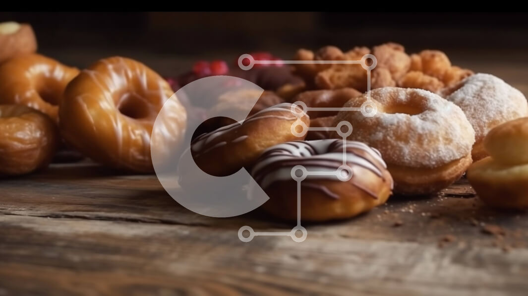 Σετ των 2 Intra Συλλεκτικό Ξύλινο Παζλ Plywood  4mm - Ποικιλία ντόνατς με διαφορετικές επικαλύψεις Σε Ξύλινο Κουτί - Διαστάσεις: 10x10 cm – 25 κομμάτια