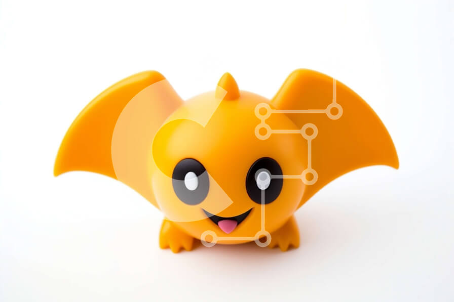 Intra Συλλεκτικό Ξύλινο Παζλ Plywood  4mm - Χαριτωμένο πορτοκαλί ρόπαλο κινουμένων σχεδίων Σε Ξύλινο Κουτί - Διαστάσεις: 10x10 cm – 25 κομμάτια