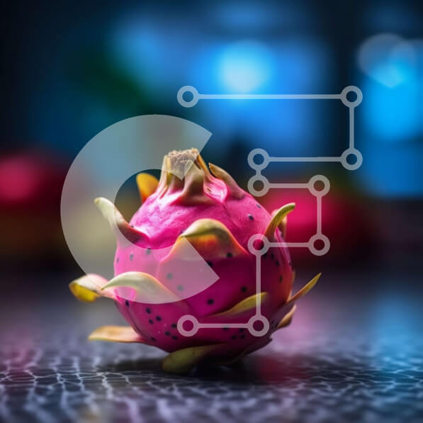 Σετ των 2 Intra Συλλεκτικό Ξύλινο Παζλ Plywood  4mm - Φρέσκο ​​Pink Dragon Fruit στην οθόνη Σε Ξύλινο Κουτί - Διαστάσεις: 10x10 cm – 25 κομμάτια