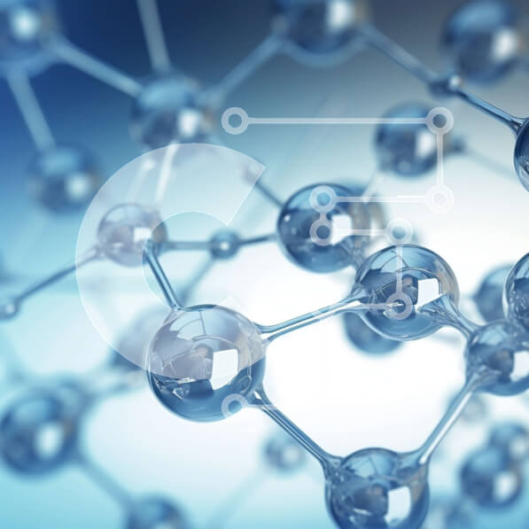 Intra Συλλεκτικό Ξύλινο Παζλ Plywood  4mm - Κοντινή όψη διασυνδεδεμένων σφαιρών που σχηματίζουν ένα μόριο Σε Ξύλινο Κουτί - Διαστάσεις Puzzle: 10x10 cm – 25 κομμάτια