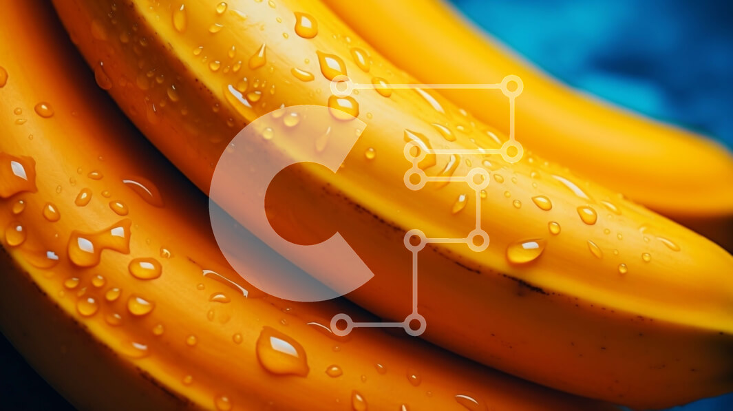 Intra Συλλεκτικό Ξύλινο Παζλ Plywood  4mm - Μπανάνες που κρέμονται από ένα δέντρο με σταγονίδια νερού Σε Ξύλινο Κουτί - Διαστάσεις: 10x10 cm – 25 κομμάτια