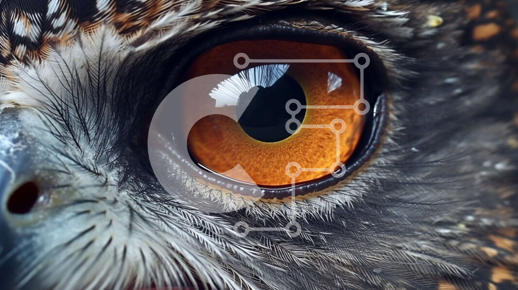 Intra Συλλεκτικό Ξύλινο Παζλ Plywood  4mm - Όμορφη εικόνα του προσώπου μιας κουκουβάγιας σε κοντινή απόσταση Σε Ξύλινο Κουτί - Διαστάσεις: 10x10 cm – 25 κομμάτια