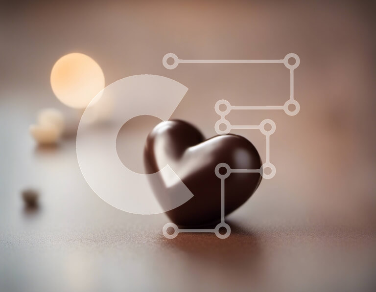 Σετ των 2 Intra Συλλεκτικό Ξύλινο Παζλ Plywood  4mm - Μπάρα σοκολάτας σε σχήμα καρδιάς σε σκούρο καφέ τραπέζι Σε Ξύλινο Κουτί - Διαστάσεις: 10x10 cm – 25 κομμάτια