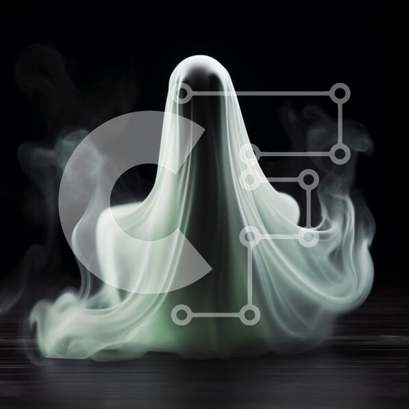 Intra Συλλεκτικό Ξύλινο Παζλ Plywood  4mm - Φάντασμα που κάθεται στο έδαφος με καπνό Σε Ξύλινο Κουτί - Διαστάσεις Puzzle: 10x10 cm – 25 κομμάτια