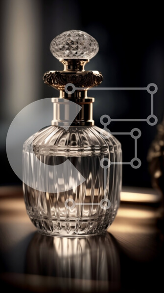 Intra Συλλεκτικό Ξύλινο Παζλ Plywood  4mm - Εκλεπτυσμένο και πολυτελές μπουκάλι αρώματος Chanel No. 5 Σε Ξύλινο Κουτί - Διαστάσεις Puzzle: 10x10 cm – 25 κομμάτια