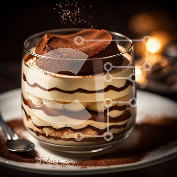 Σετ των 2 Intra Συλλεκτικό Ξύλινο Παζλ Plywood  4mm - Αφεθείτε σε ένα δελεαστικό κέικ λάβας σοκολάτας με κρεμώδες παγωτό βανίλια Σε Ξύλινο Κουτί - Διαστάσεις: 10x10 cm – 25 κομμάτια