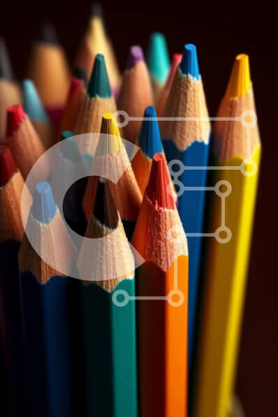 Intra Συλλεκτικό Ξύλινο Παζλ Plywood  4mm - Πολύχρωμα μολύβια σε ένα φλιτζάνι Σε Ξύλινο Κουτί - Διαστάσεις: 10x10 cm – 25 κομμάτια