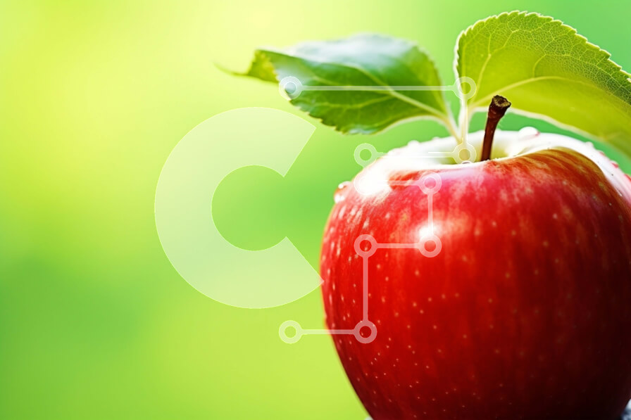 Intra Συλλεκτικό Ξύλινο Παζλ Plywood  4mm - Κόκκινο μήλο με φύλλο Σε Ξύλινο Κουτί - Διαστάσεις: 10x10 cm – 25 κομμάτια