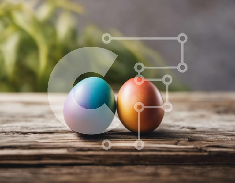 Intra Συλλεκτικό Ξύλινο Παζλ Plywood  4mm - Πολύχρωμα αυγά σε ξύλινη επιφάνεια Σε Ξύλινο Κουτί - Διαστάσεις: 10x10 cm – 25 κομμάτια