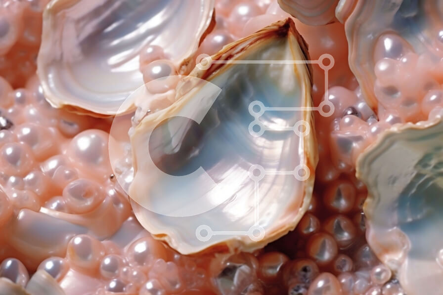 Intra Συλλεκτικό Ξύλινο Παζλ Plywood  4mm - Εκπληκτική κινηματογράφηση σε πρώτο πλάνο με μαργαριτάρια σε ροζ φόντο Σε Ξύλινο Κουτί - Διαστάσεις Puzzle: 10x10 cm – 25 κομμάτια