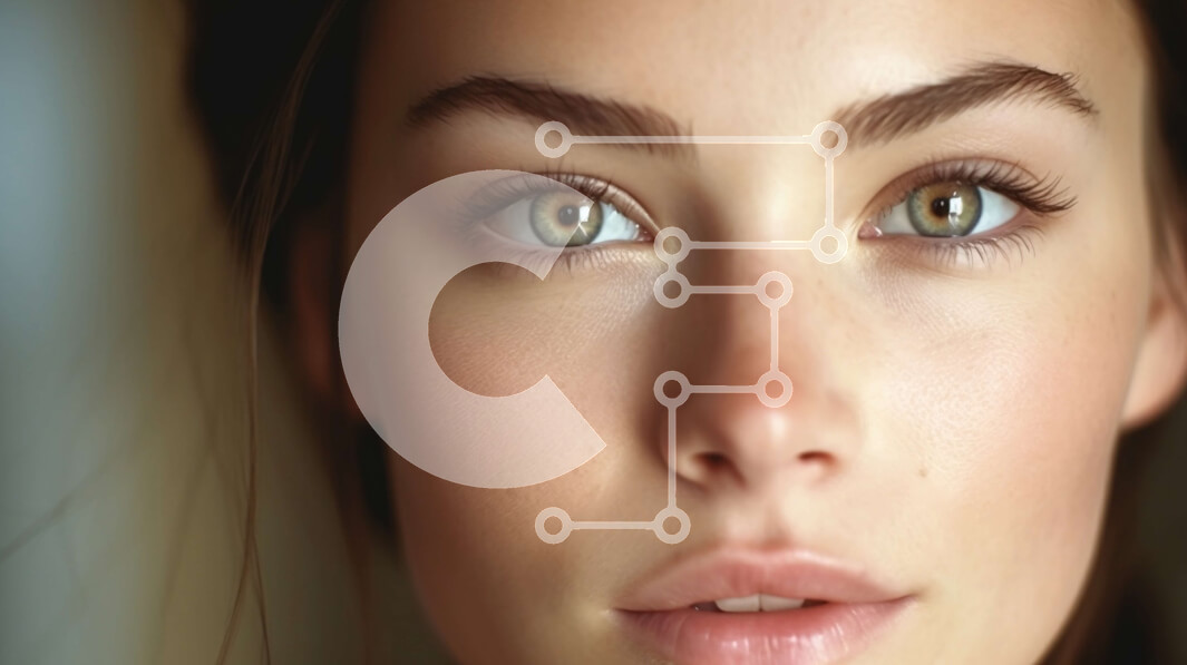 Intra Συλλεκτικό Ξύλινο Παζλ Plywood  4mm - Σοβαρή γυναίκα που κοιτάζει απευθείας την κάμερα με μακριά καστανά μαλλιά και καστανά μάτια Σε Ξύλινο Κουτί - Διαστάσεις Puzzle: 10x10 cm – 25 κομμάτια