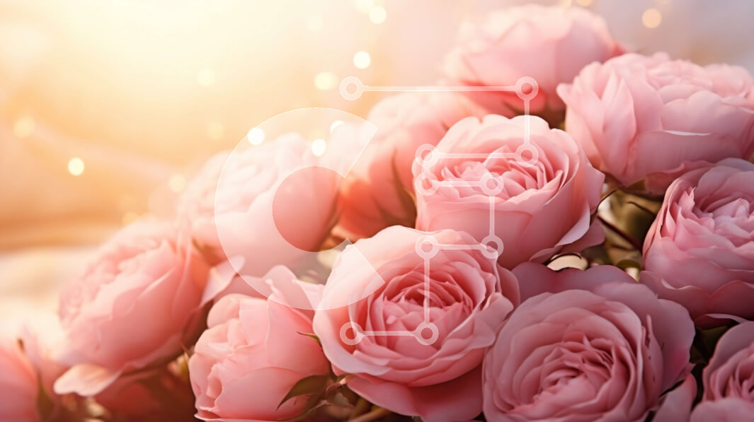 Intra Συλλεκτικό Ξύλινο Παζλ Plywood  4mm - Μπουκέτο με ροζ τριαντάφυλλα σε ένα κομψό κρεβάτι Σε Ξύλινο Κουτί - Διαστάσεις Puzzle: 10x10 cm – 25 κομμάτια