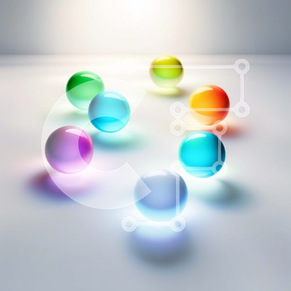 Intra Συλλεκτικό Ξύλινο Παζλ Plywood  4mm - Ζωντανή εικόνα από πολύχρωμα γυάλινα μάρμαρα σε λευκό φόντο Σε Ξύλινο Κουτί - Διαστάσεις: 10x10 cm – 25 κομμάτια