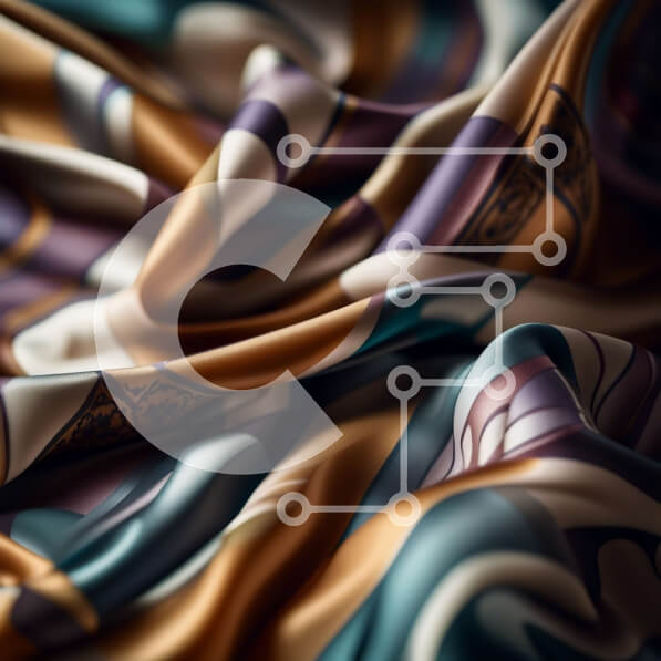 Σετ των 2 Intra Συλλεκτικό Ξύλινο Παζλ Plywood  4mm - Από κοντά όψη κομψό μεταξωτό κασκόλ με vintage σχέδιο εμπνευσμένο από την αρ ντεκό Σε Ξύλινο Κουτί - Διαστάσεις: 10x10 cm – 25 κομμάτια