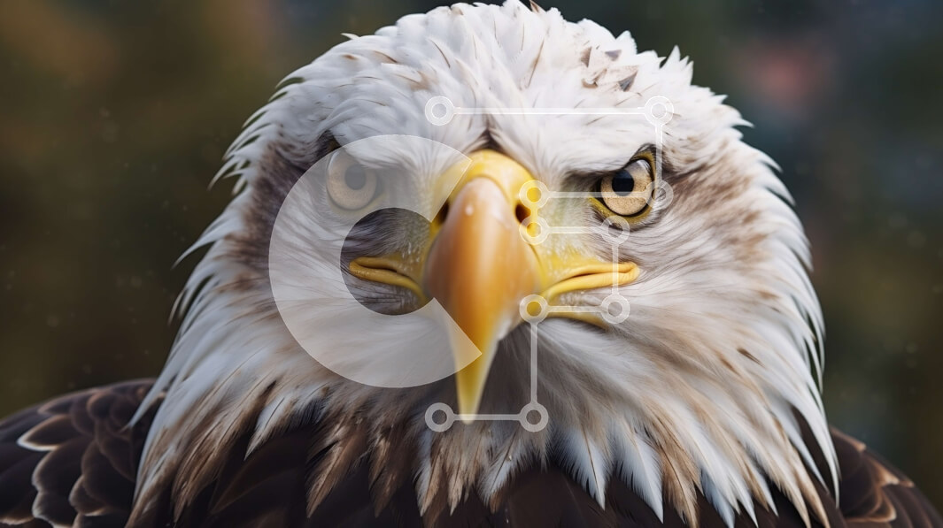 Σετ των 2 Intra Συλλεκτικό Ξύλινο Παζλ Plywood  4mm - Εκπληκτική κινηματογράφηση σε πρώτο πλάνο του κεφαλιού ενός αετού με ανοιχτό ράμφος Σε Ξύλινο Κουτί - Διαστάσεις: 10x10 cm – 25 κομμάτια