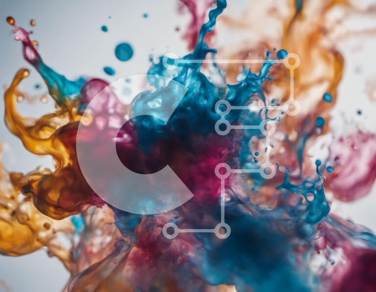 Intra Συλλεκτικό Ξύλινο Παζλ Plywood  4mm - Πολύχρωμο παφλασμό χρώματος στον αέρα Σε Ξύλινο Κουτί - Διαστάσεις Puzzle: 10x10 cm – 25 κομμάτια