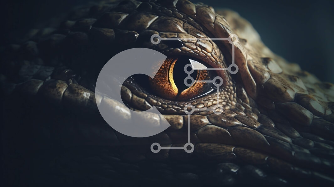 Σετ των 2 Intra Συλλεκτικό Ξύλινο Παζλ Plywood  4mm - Κοντινό πλάνο του ματιού των ζώων με τα φωτεινά πορτοκαλί μάτια Σε Ξύλινο Κουτί - Διαστάσεις: 10x10 cm – 25 κομμάτια