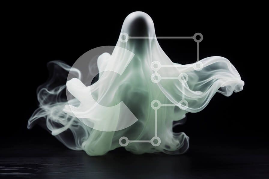 Intra Συλλεκτικό Ξύλινο Παζλ Plywood  4mm - Φιγούρα φάντασμα που επιπλέει στον αέρα με λευκό καπνό Σε Ξύλινο Κουτί - Διαστάσεις Puzzle: 10x10 cm – 25 κομμάτια