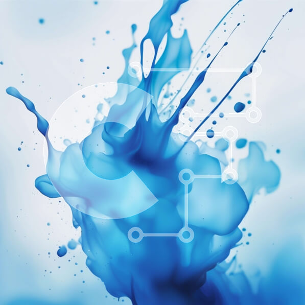 Intra Συλλεκτικό Ξύλινο Παζλ Plywood  4mm - Εκπληκτική εικόνα μπλε υγρού που πιτσιλίζει στο έδαφος Σε Ξύλινο Κουτί - Διαστάσεις: 10x10 cm – 25 κομμάτια