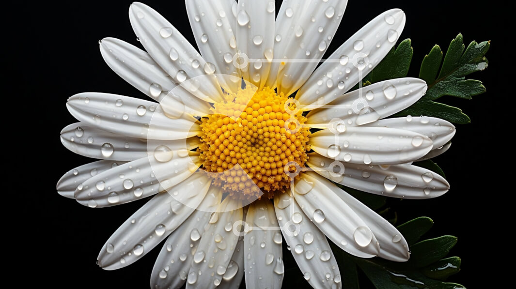 Intra Συλλεκτικό Ξύλινο Παζλ Plywood  4mm - Όμορφη εικόνα μιας λευκής μαργαρίτας με σταγονίδια νερού Σε Ξύλινο Κουτί - Διαστάσεις: 10x10 cm – 25 κομμάτια