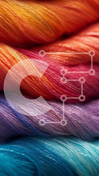 Intra Συλλεκτικό Ξύλινο Παζλ Plywood  4mm - Ζωντανό κοντινό πλάνο πολύχρωμων νημάτων σε τυχαίο μοτίβο Σε Ξύλινο Κουτί - Διαστάσεις Puzzle: 10x10 cm – 25 κομμάτια