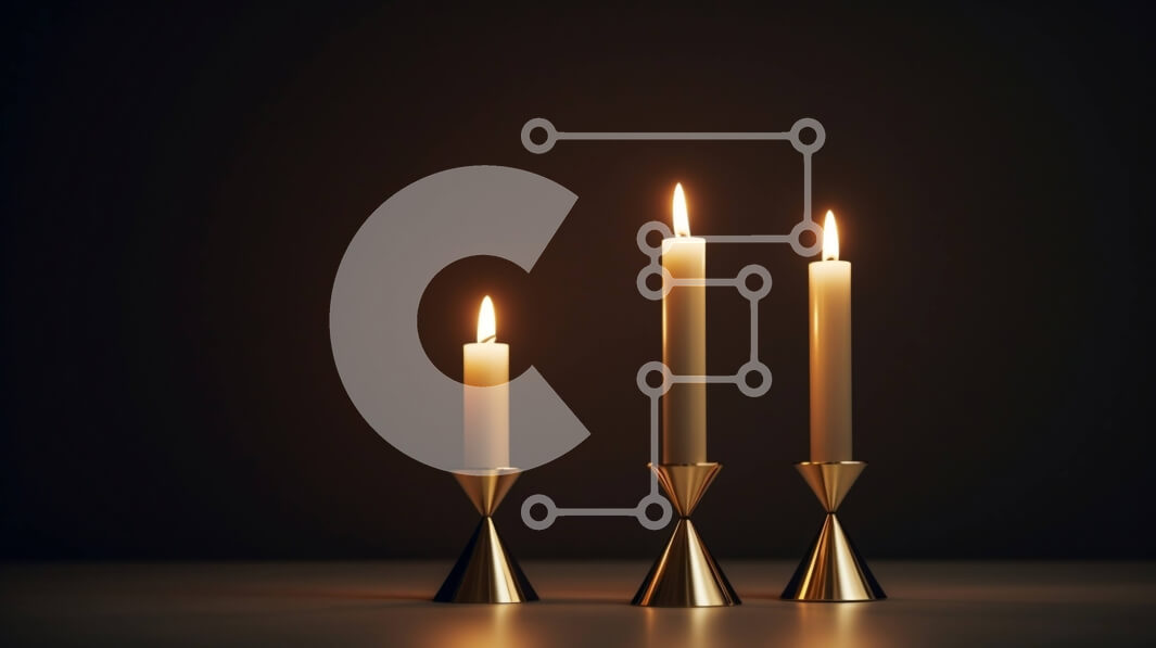 Intra Συλλεκτικό Ξύλινο Παζλ Plywood  4mm - Τρία χρυσά κεριά σε σκοτεινή επιφάνεια Σε Ξύλινο Κουτί - Διαστάσεις Puzzle: 10x10 cm – 25 κομμάτια