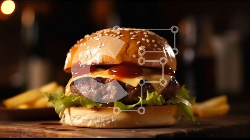 Σετ των 2 Intra Συλλεκτικό Ξύλινο Παζλ Plywood  4mm - Ικανοποιήστε τη λαχτάρα σας με το ζουμερό κλασικό μας χάμπουργκερ Σε Ξύλινο Κουτί - Διαστάσεις: 10x10 cm – 25 κομμάτια