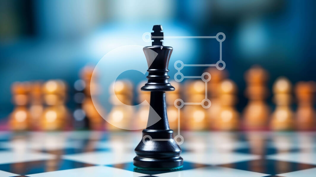 Intra Συλλεκτικό Ξύλινο Παζλ Plywood  4mm - Στρατηγικό μαύρο κομμάτι σκακιού στον πίνακα Σε Ξύλινο Κουτί - Διαστάσεις: 10x10 cm – 25 κομμάτια