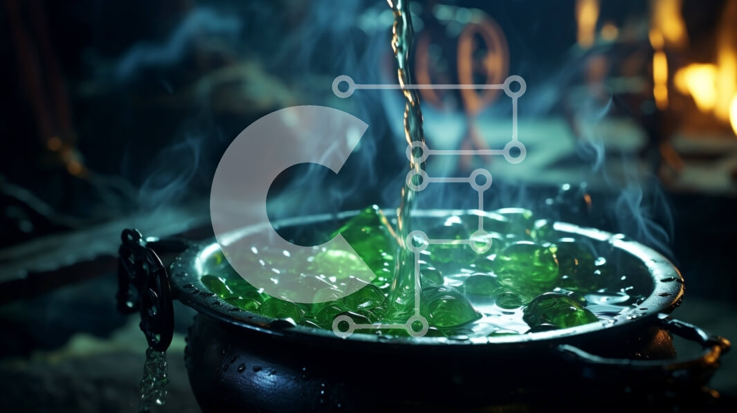 Intra Συλλεκτικό Ξύλινο Παζλ Plywood  4mm - Καζάνι με πράσινο υγρό και φωτιά Σε Ξύλινο Κουτί - Διαστάσεις Puzzle: 10x10 cm – 25 κομμάτια