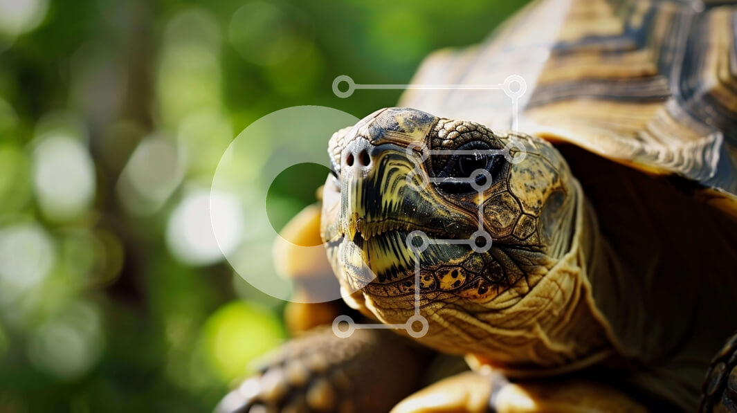 Intra Συλλεκτικό Ξύλινο Παζλ Plywood  4mm - Μεγάλη χελώνα που στηρίζεται σε ένα περίβλημα Σε Ξύλινο Κουτί - Διαστάσεις: 10x10 cm – 25 κομμάτια