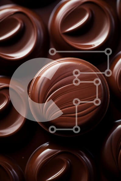 Σετ των 2 Intra Συλλεκτικό Ξύλινο Παζλ Plywood  4mm - Κοντινό πλάνο ανάμεικτες μπάρες σοκολάτας Σε Ξύλινο Κουτί - Διαστάσεις: 10x10 cm – 25 κομμάτια